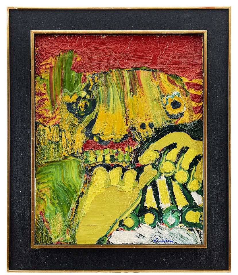 Figure composition in green and yellow by Bengt Lindstrom