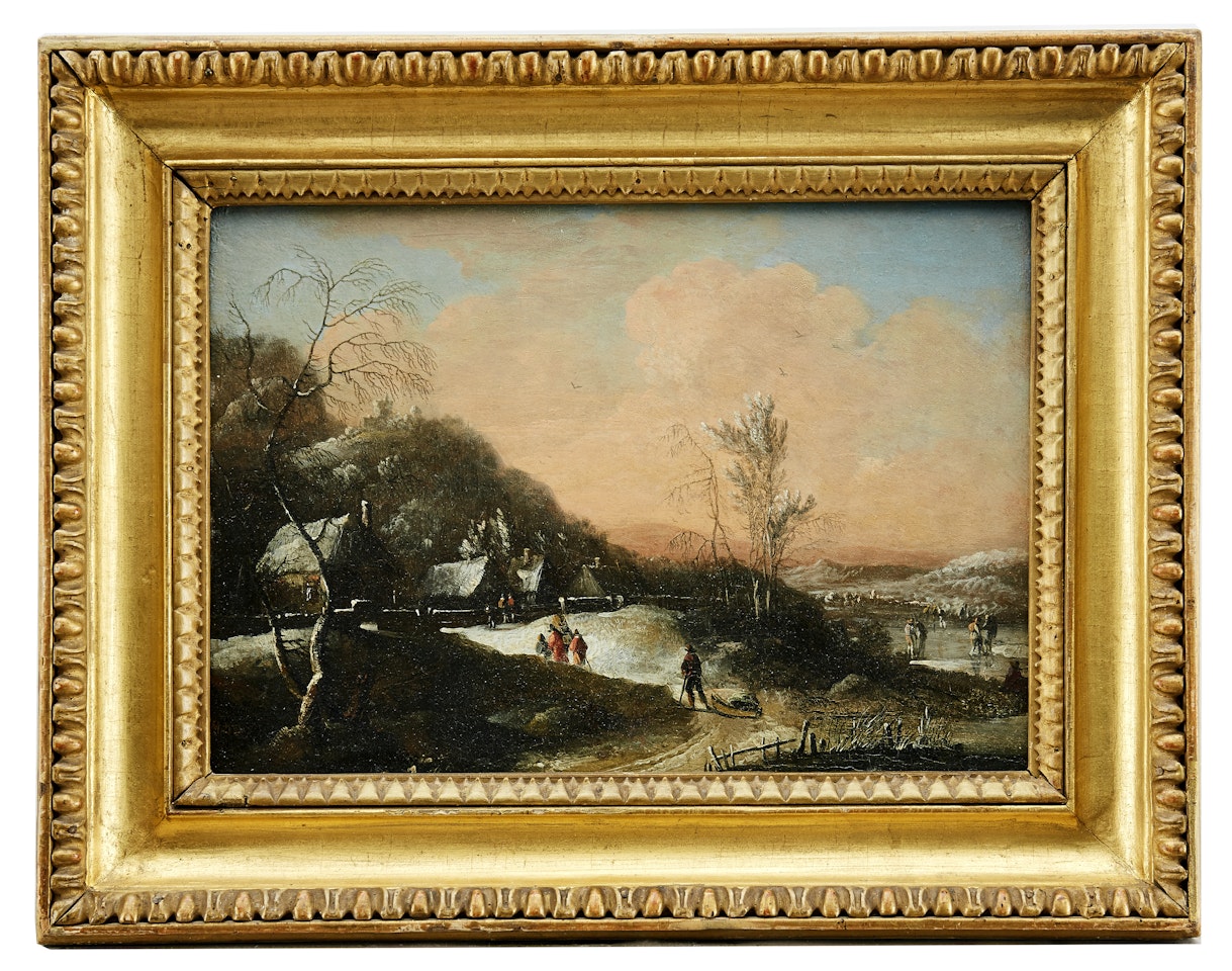 Winter landscape by German School