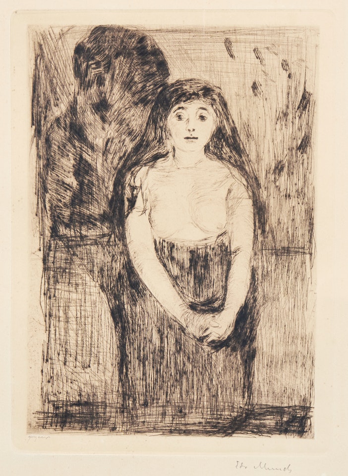 ”Study of a Model” (Modellstudie) by Edvard Munch