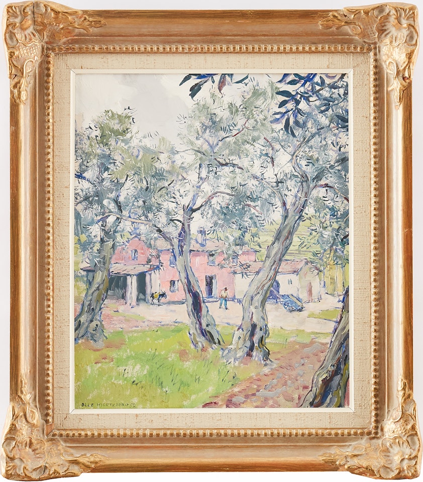 Southern farm motif by Olle Hjortzberg