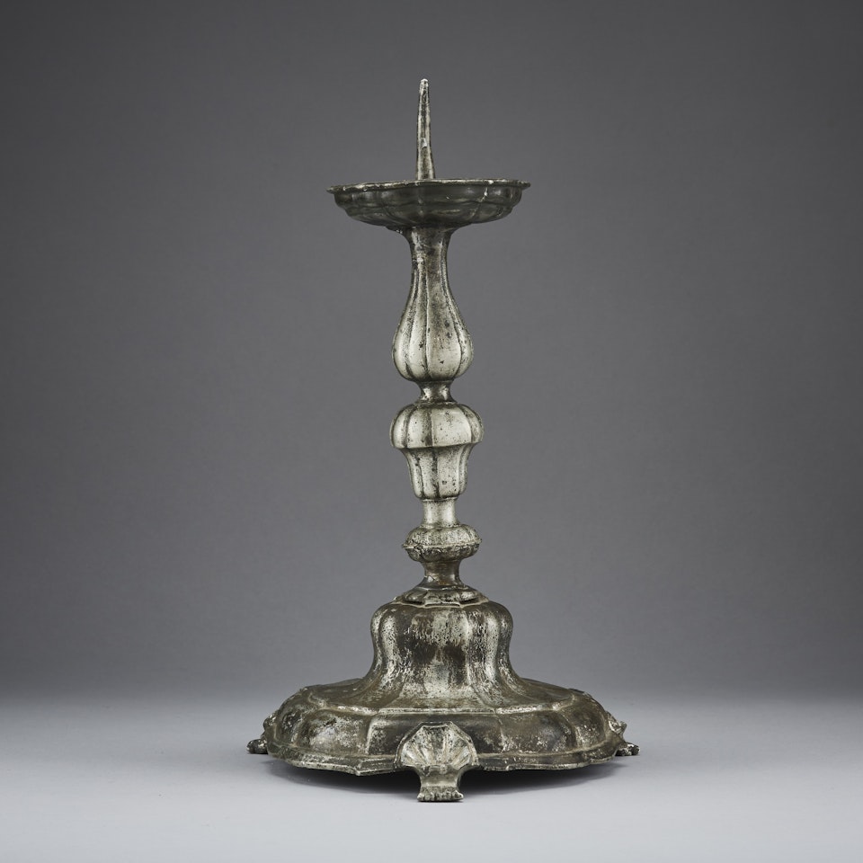 Altar candle holder Pewter by Unknown (Baroque style)