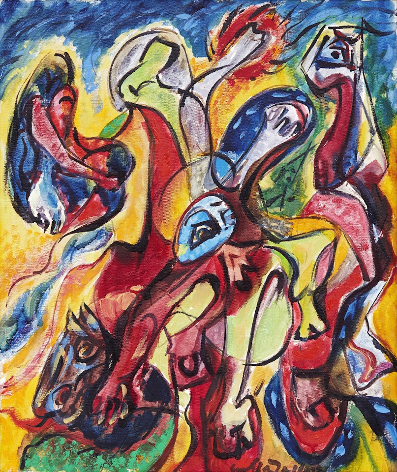 ”La chute du cavalier” by André Masson