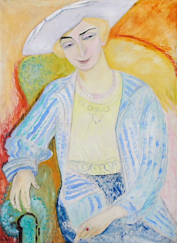 "The White Hat" by Sigrid Hjertén