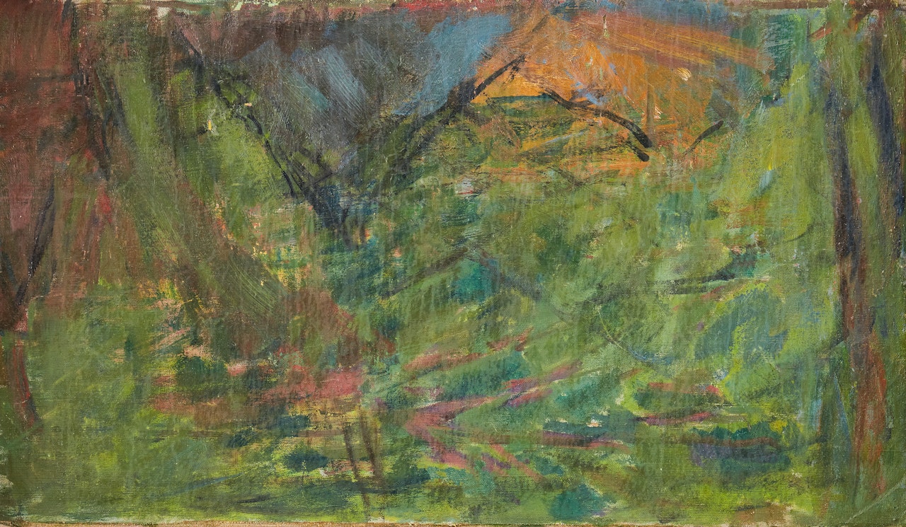 Composition in green by Carl Kylberg