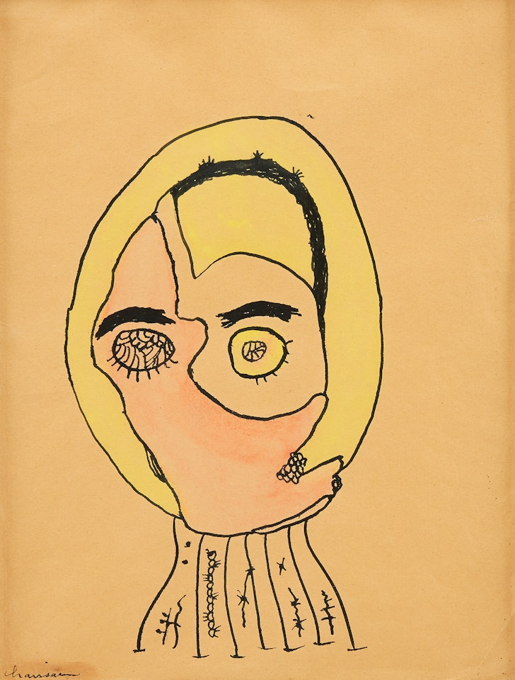 Composition au portrait by Gaston Chaissac