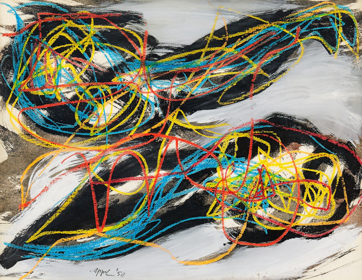 ”Deux personnages” by Karel Appel