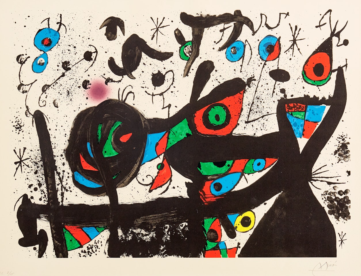 ”Homenatge à Joan Prats”, plate 2 by Joan Miró
