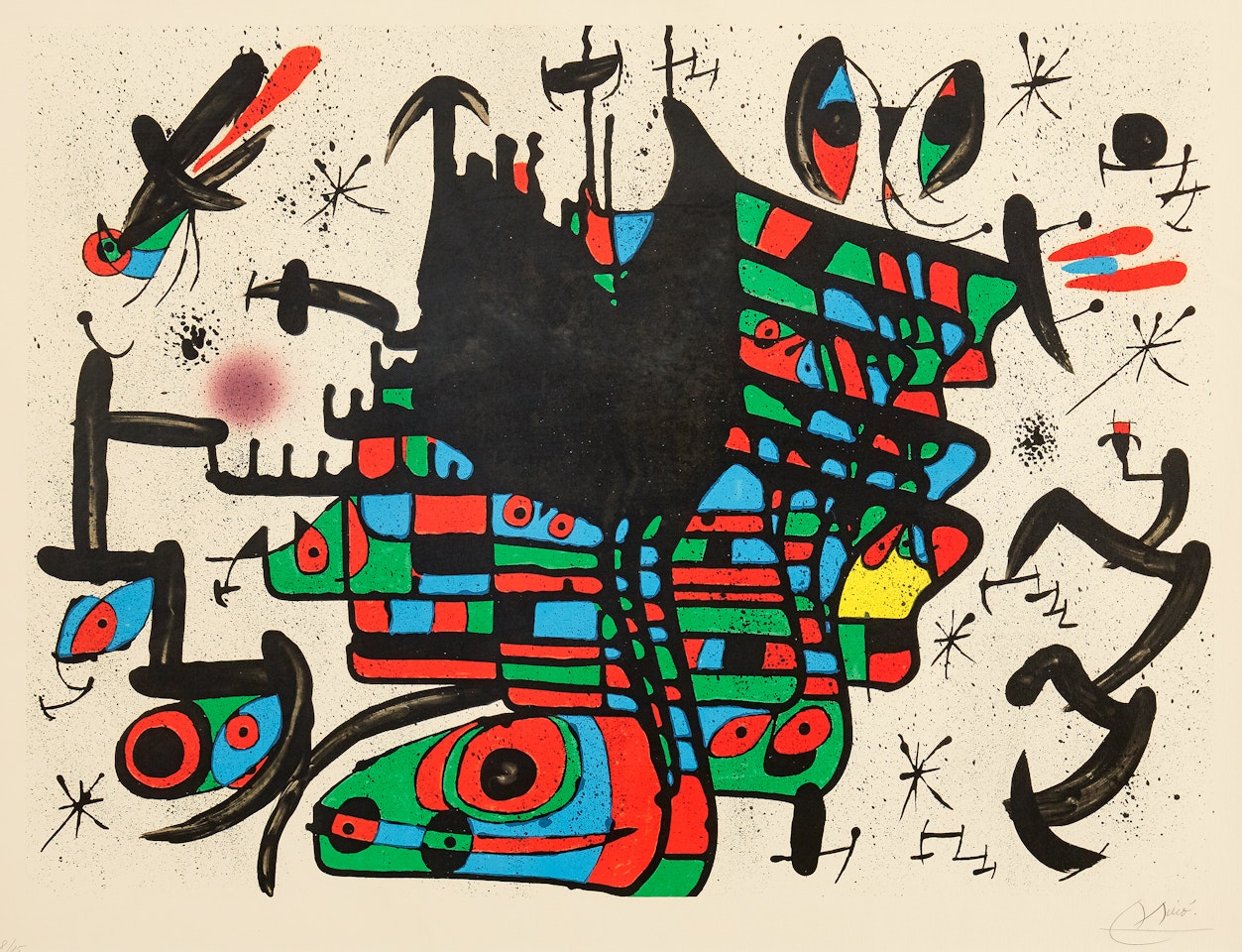 ”Homenatge à Joan Prats”, plate 13 by Joan Miró