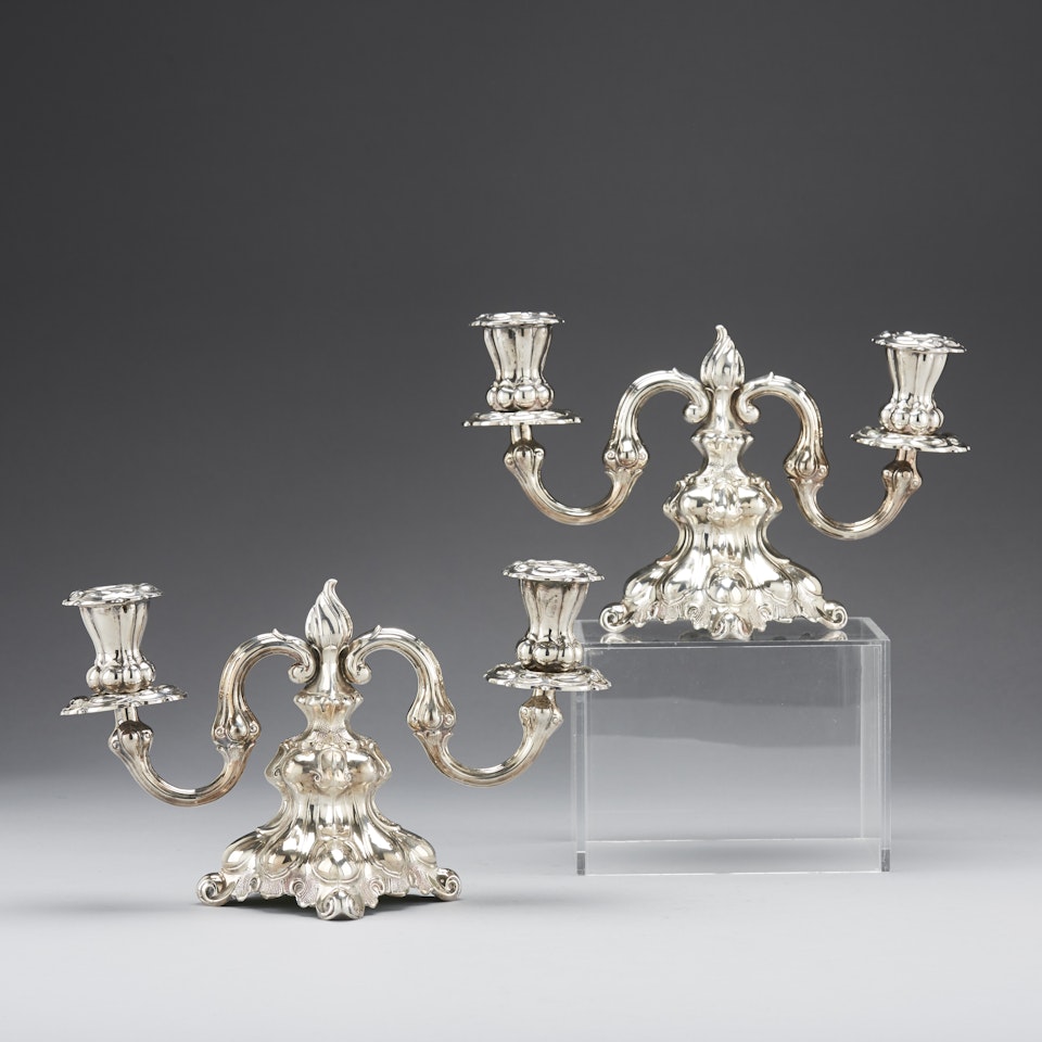 Candelabra, a pair by Unknown (Baroque style)