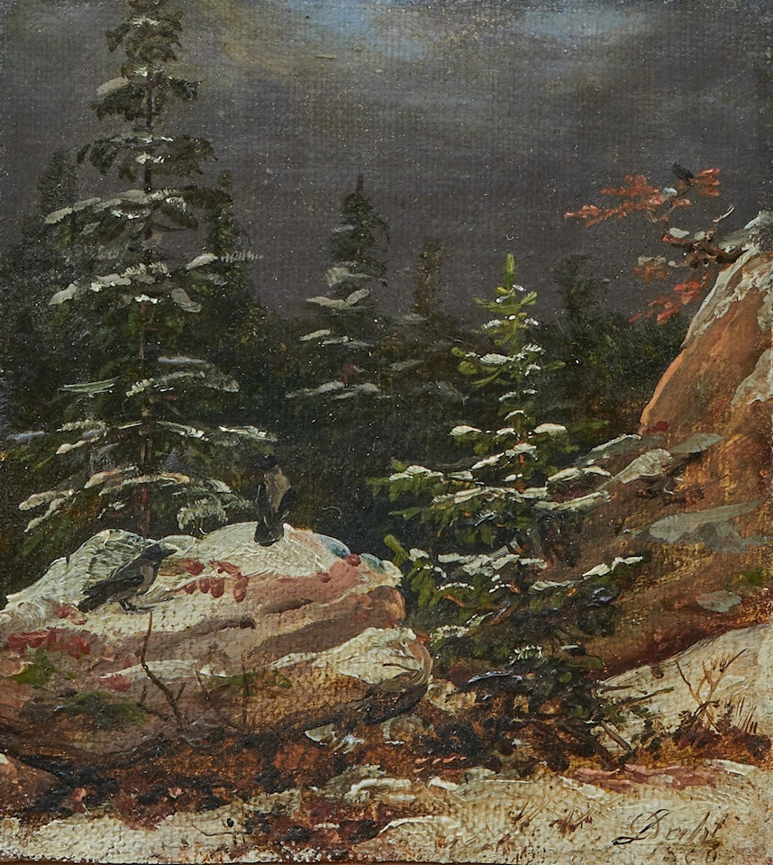 WINTERLANDSHAFT MIT RABEN (B 823) by Johan Christian Clausen Dahl
