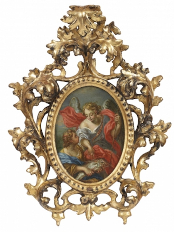 Archangel Raphael and Tobias by Roman School