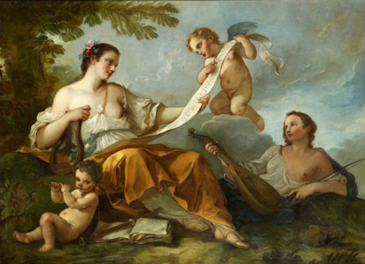 "La muse de la Musique, Erato" by Charles-Joseph Natoire