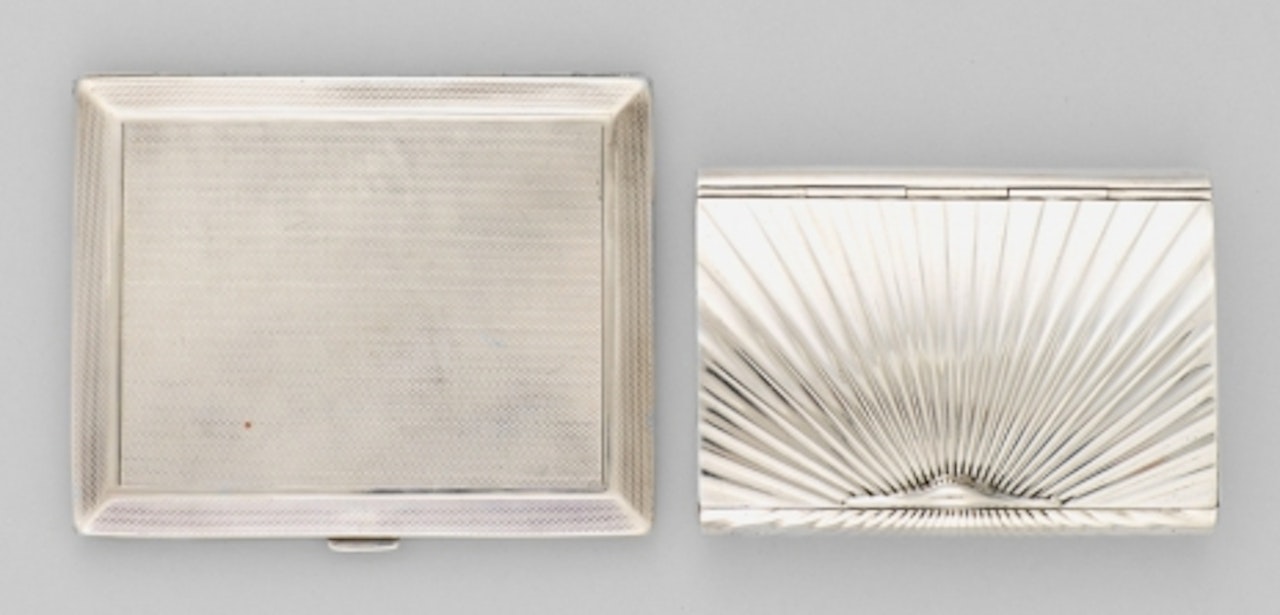 Two cigarette cases by Unknown Jewelry Maker