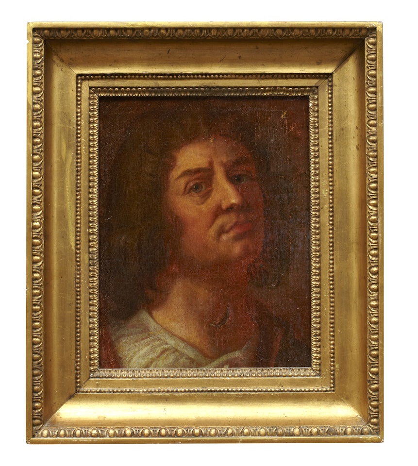 Study of a male head by French School