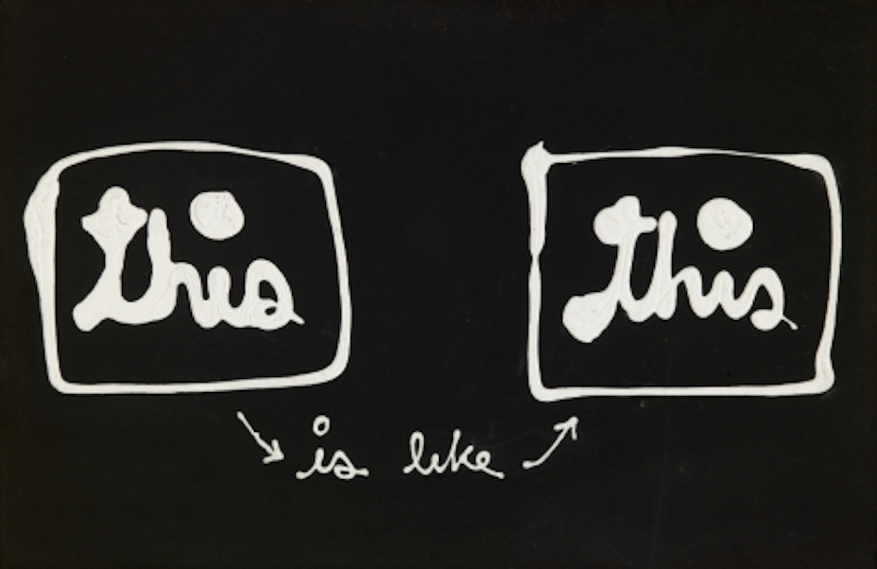 "This is like this" by Ben Vautier