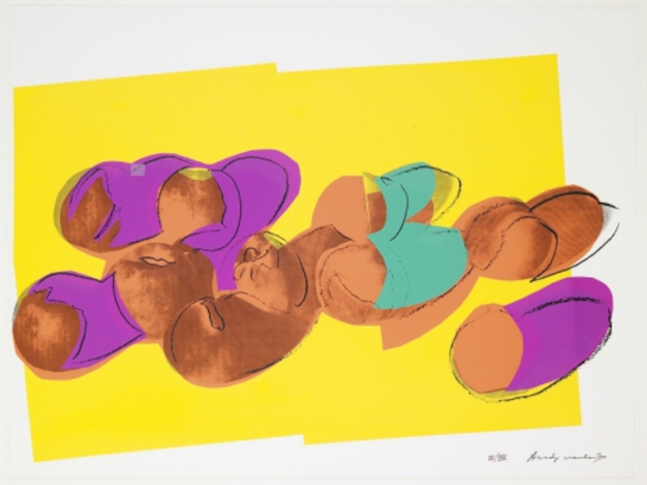 ”Peaches from Space fruit: Still life” by Andy Warhol