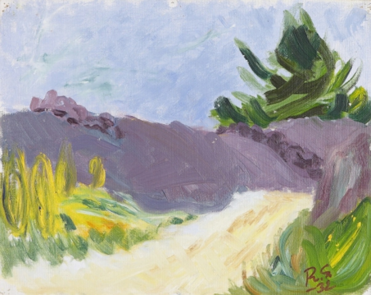 "Road in Dragsmark". Motif from Bohuslän by Ragnar Sandberg