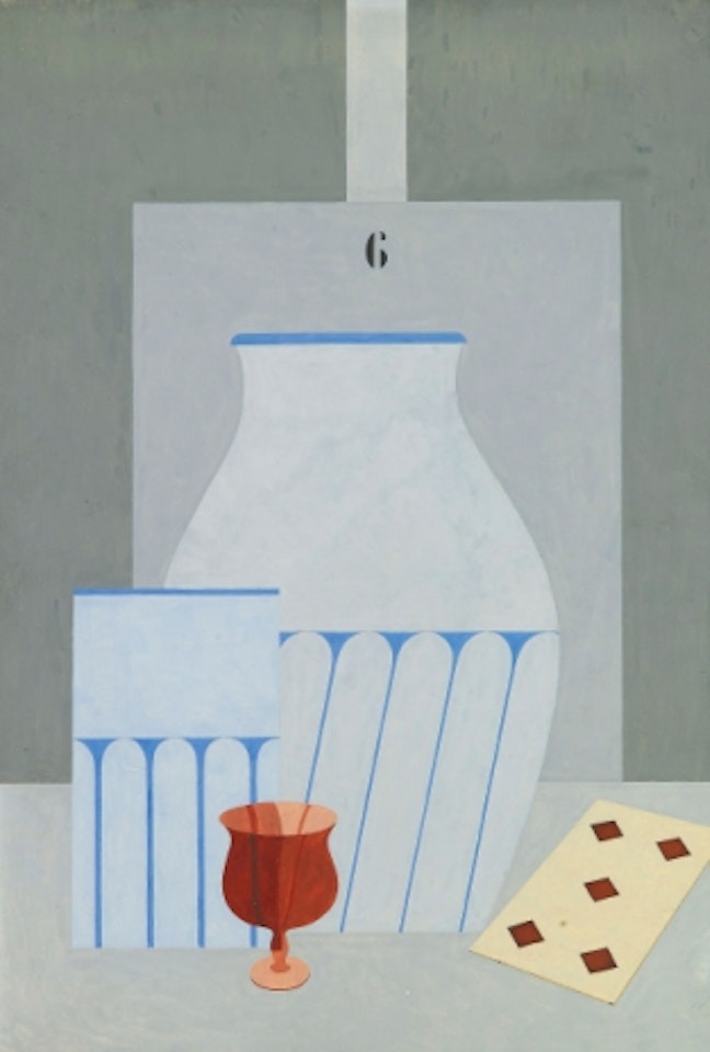 Still life with playing cards by Otto Carlsund