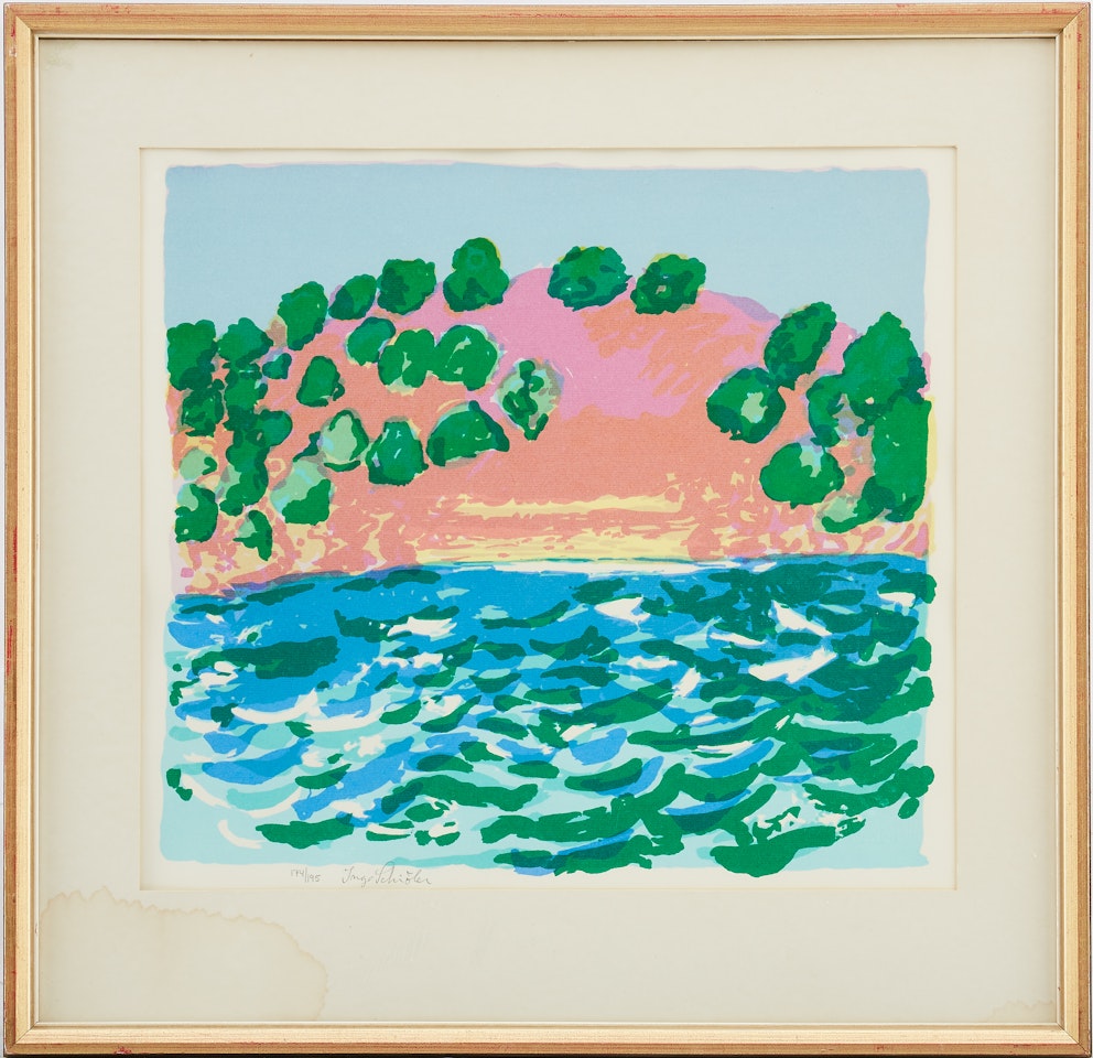 Coastal landscape by Inge Schiöler