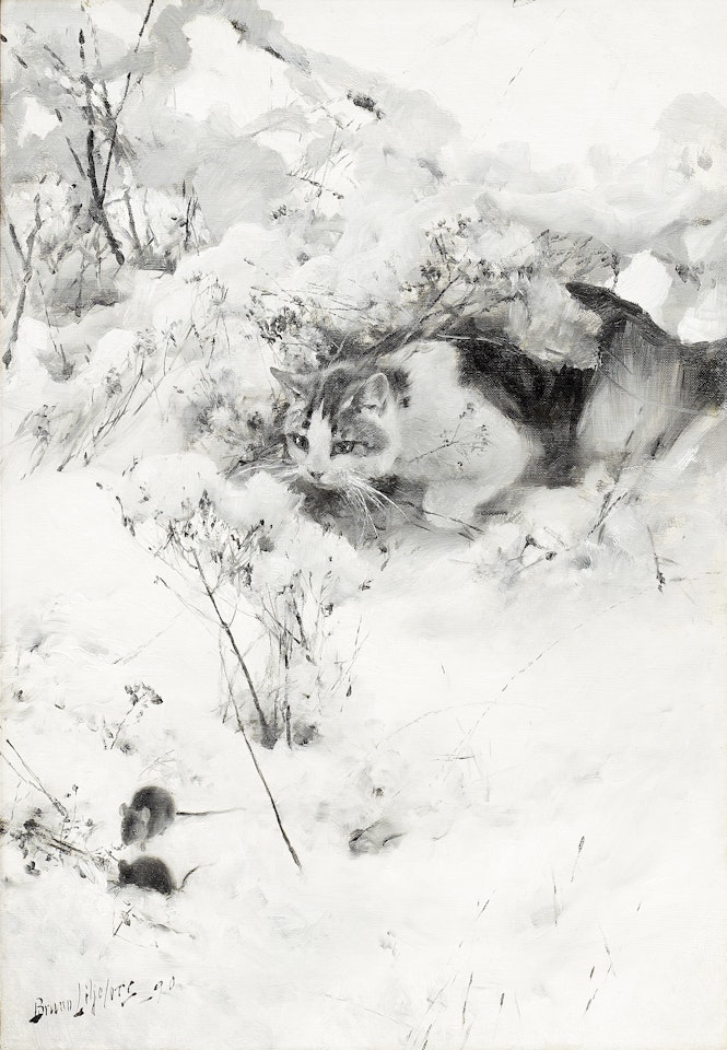 Sneaky cat. by Bruno Liljefors