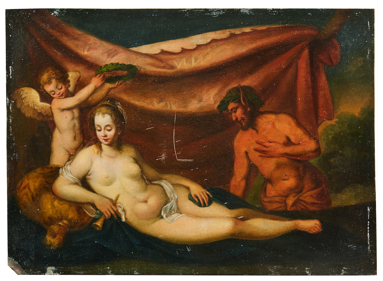 Syrinx, pan and cupid by Sebastiano Ricci