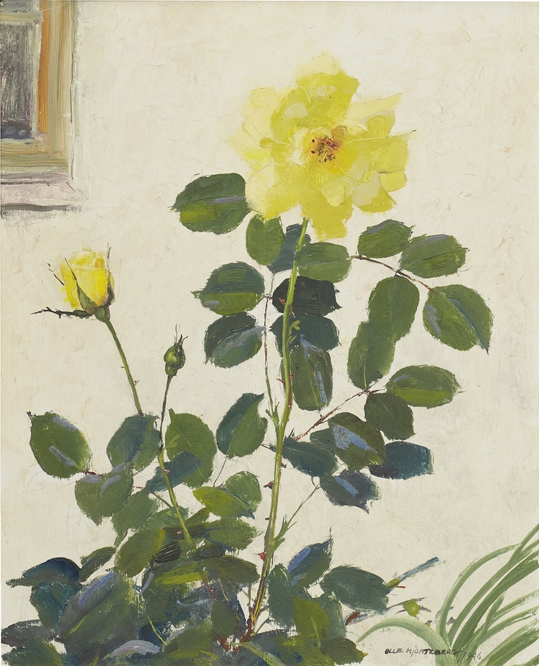 Yellow roses by Olle Hjortzberg
