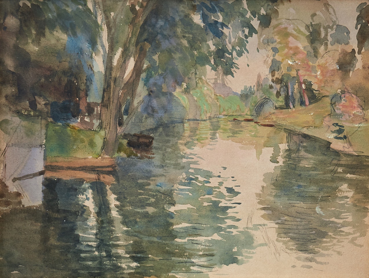 "By the Seine" by Albert Edelfelt