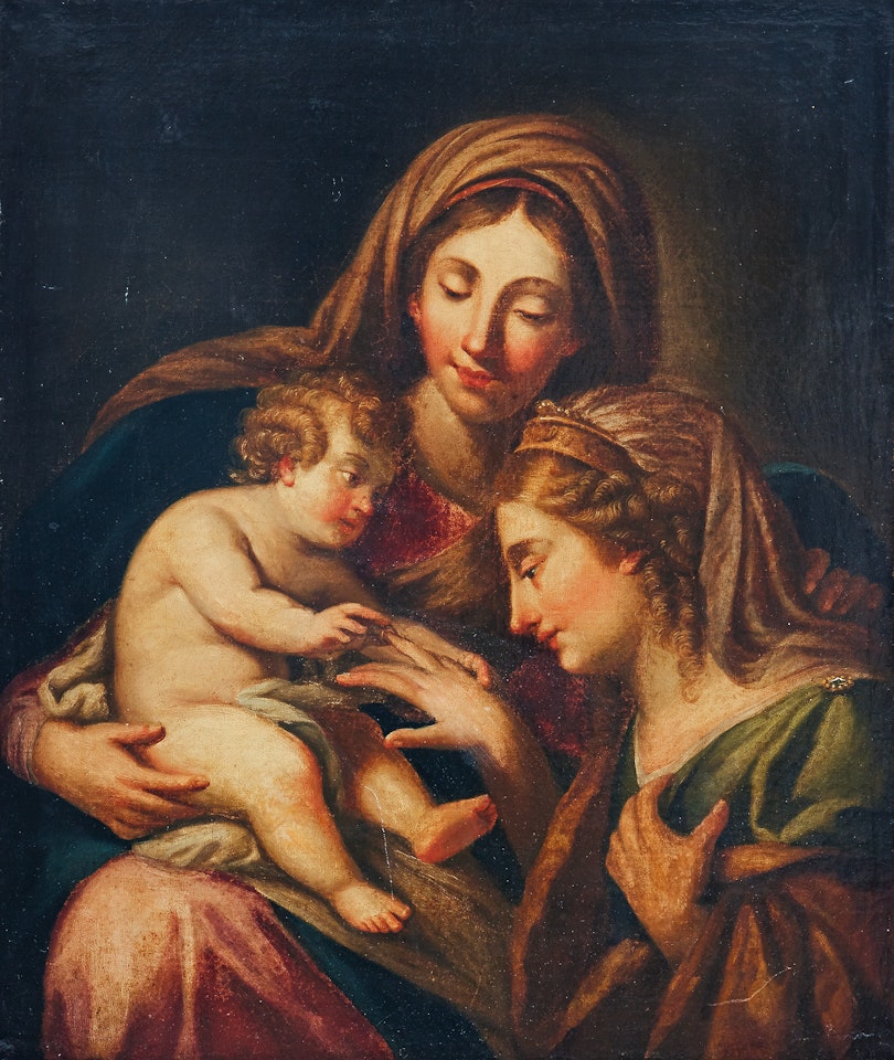 The mystical marriage of saint catherine of alexandria by Francesco Trevisani