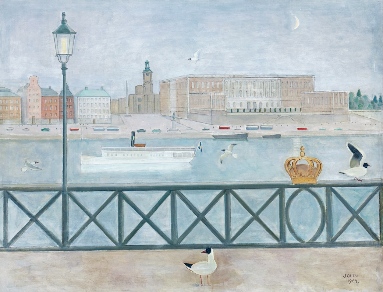 View from Skeppsholm Bridge towards Stockholm Palace by Einar Jolin