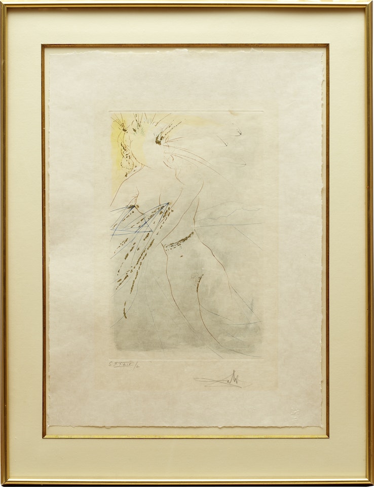 "Thou art all faire, my love: there is no spot in thee" from "Songs of the songs of King Solomon" by Salvador Dali