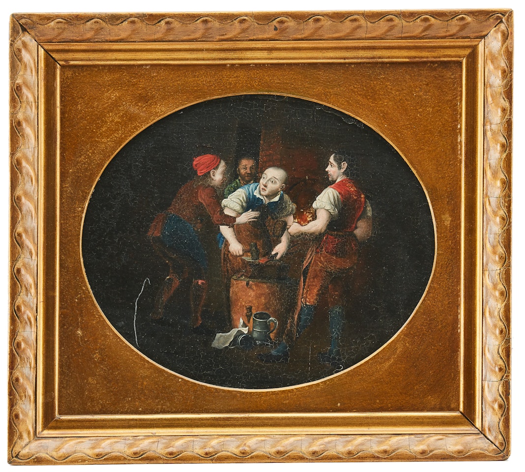 In the forge by German School