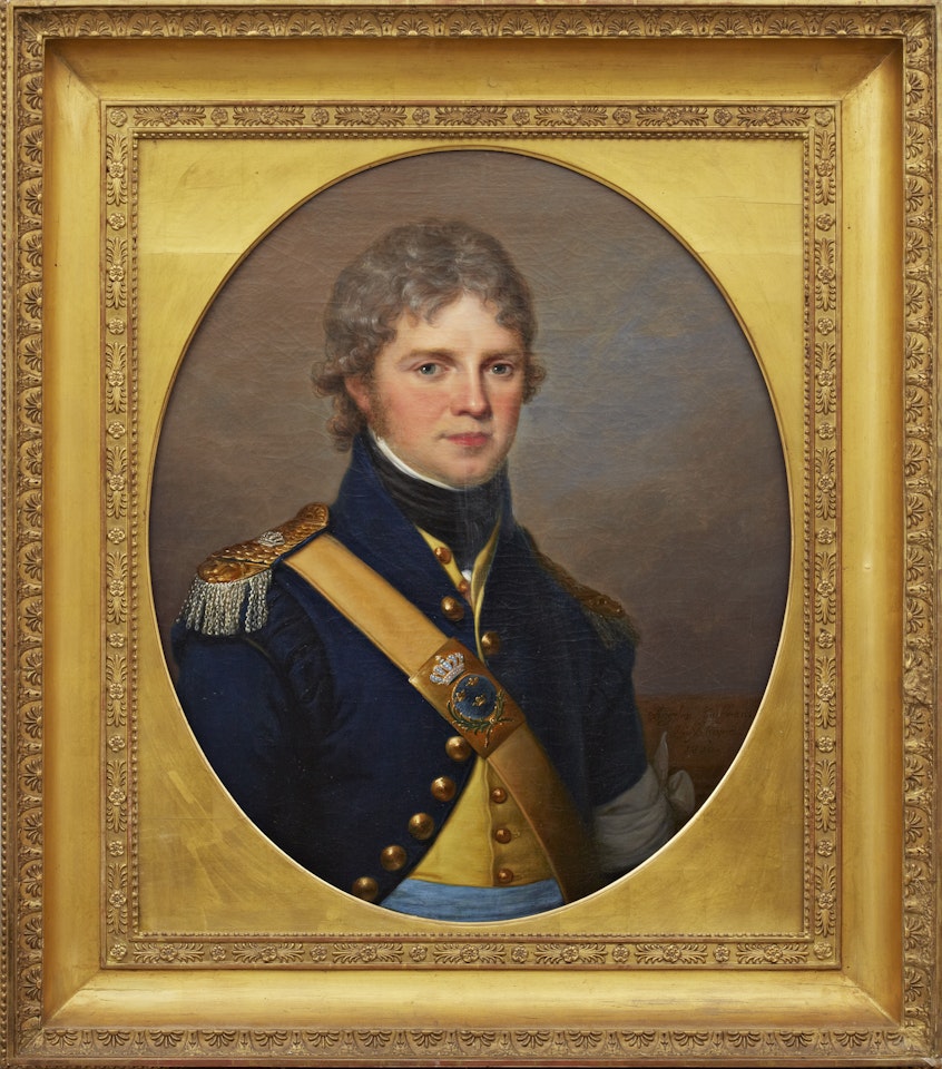 Portrait of Colonel Count Carl Claes Piper (1770‑1850) wearing the uniform of the Life Drabant Corps by Angelica Kauffmann