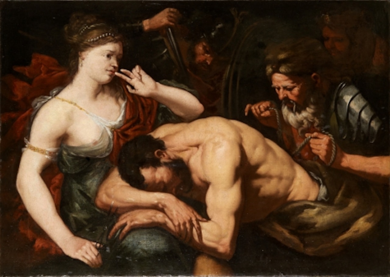 Simson och Delila by Antonio Zanchi