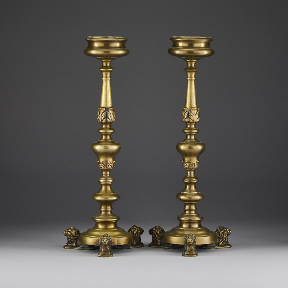 Candlesticks, a pair by Unknown (Baroque style)
