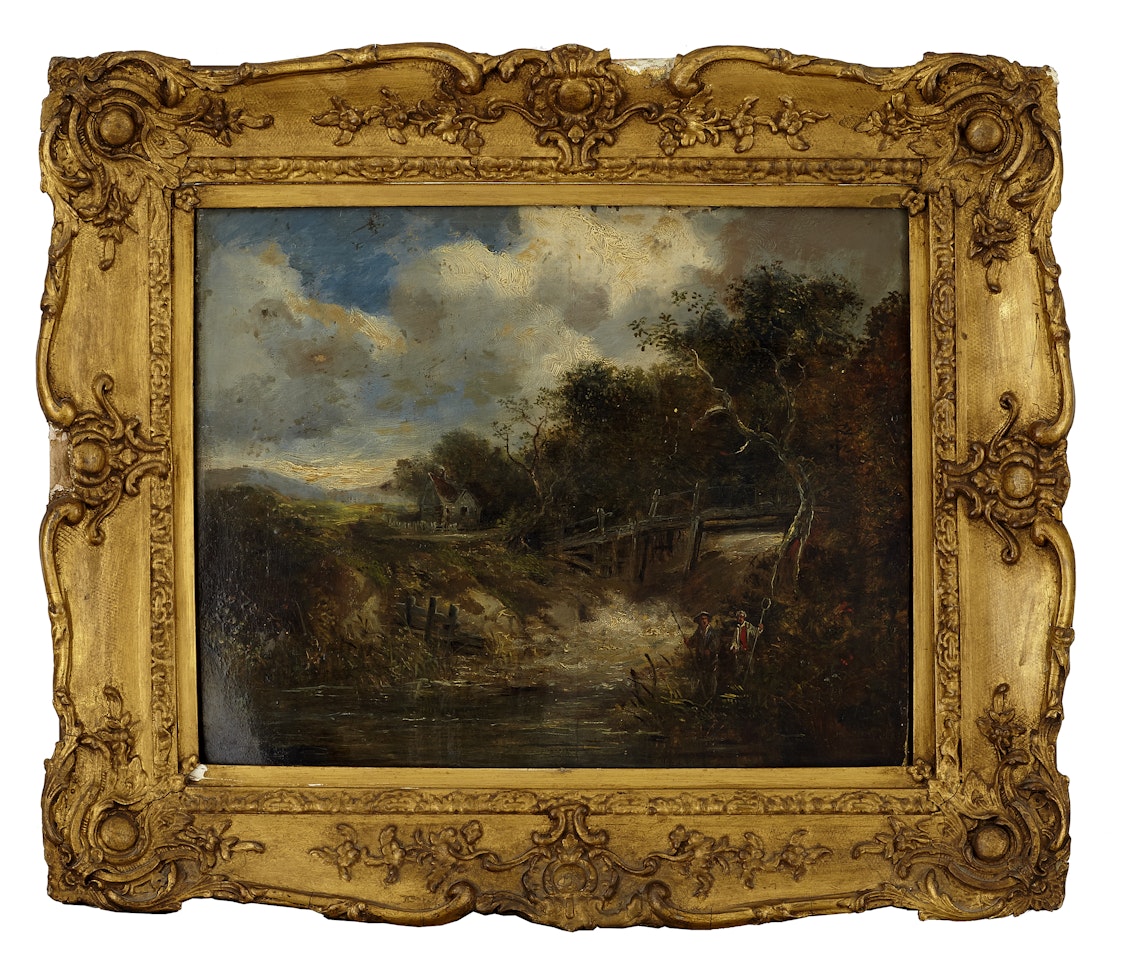 Landscape with fishermen by Thomas Gainsborough