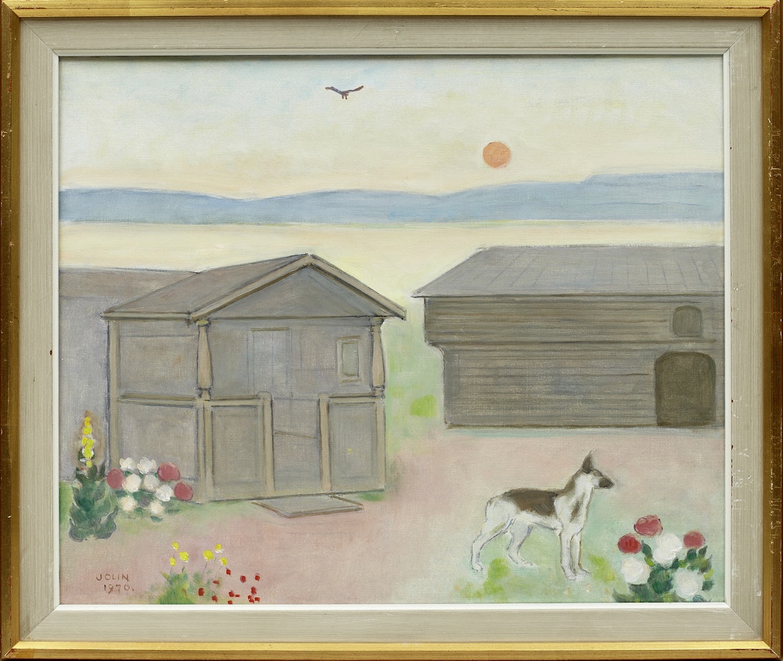 Shepherd in garden by Einar Jolin