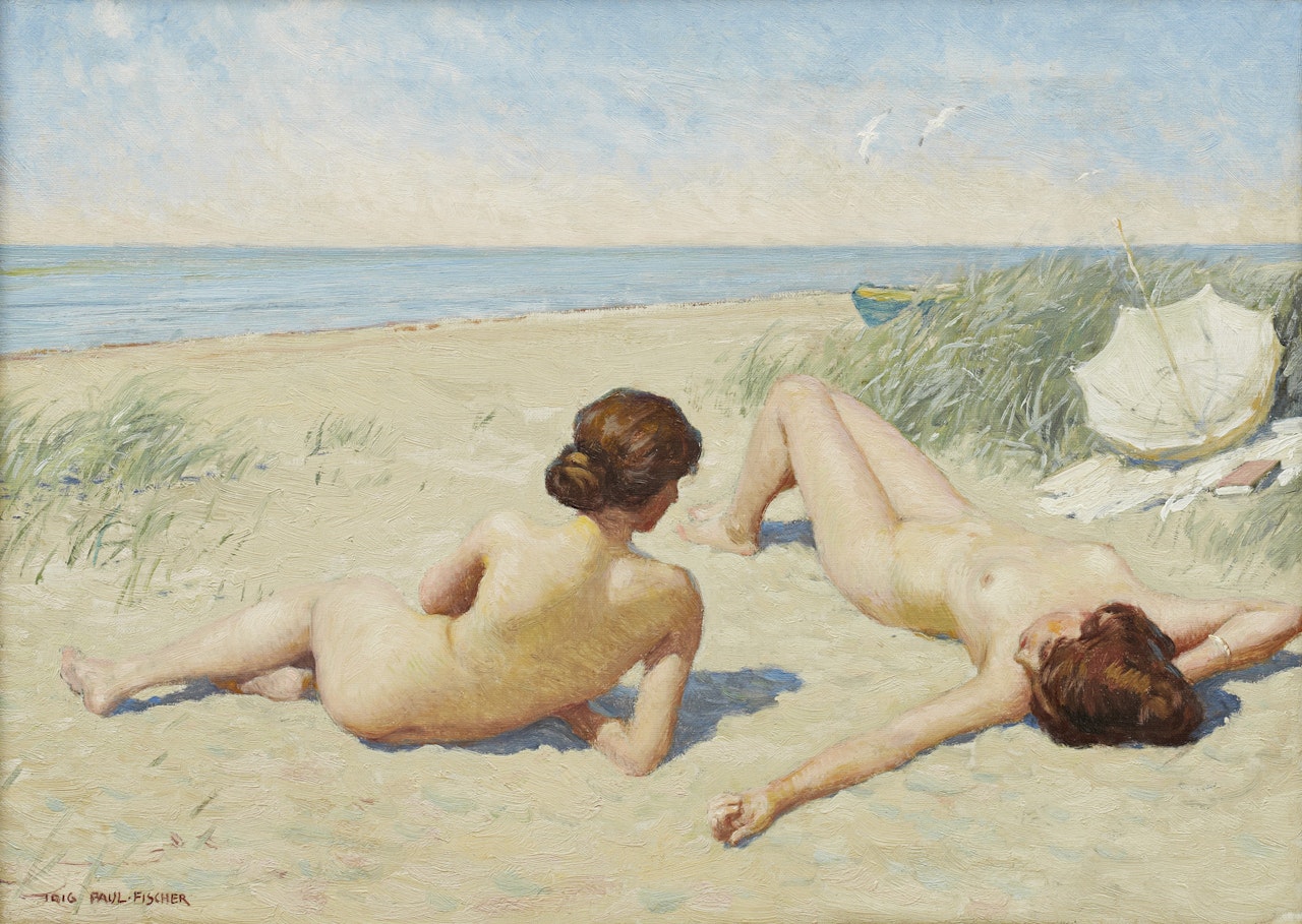 On the beach by Paul Fischer