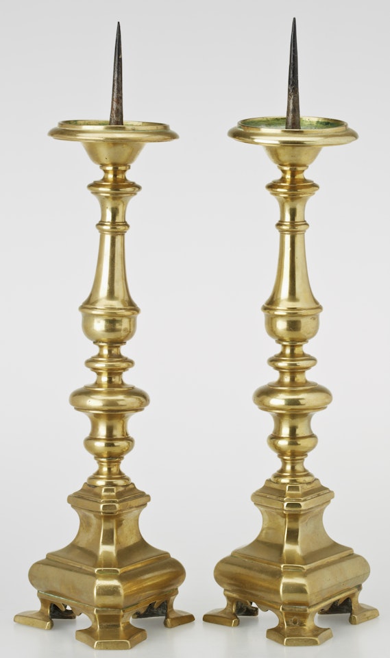 Candlesticks, a pair by Unknown (Baroque style)