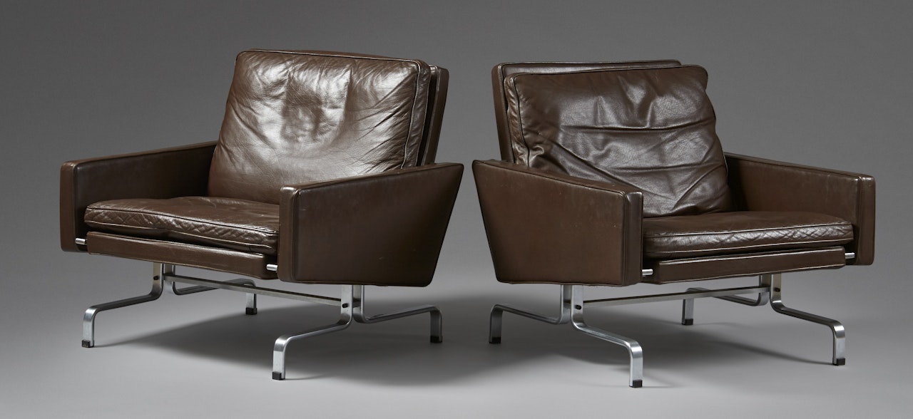 Armchairs, a pair. "PK-31" by Poul Kjaerholm