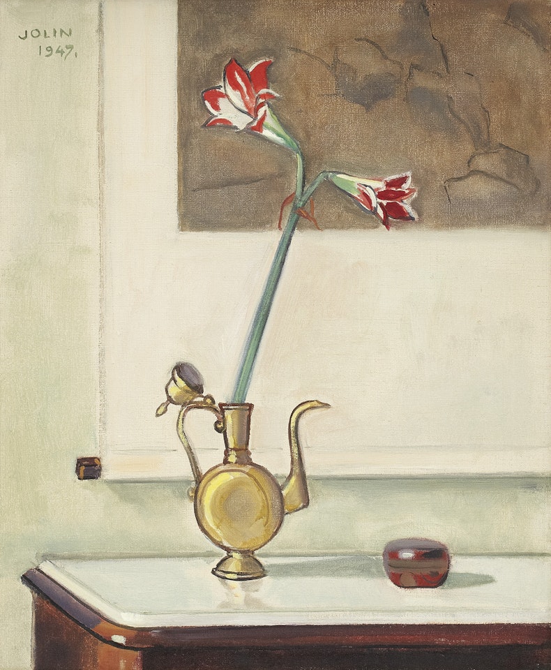 Still life with amaryllis by Einar Jolin