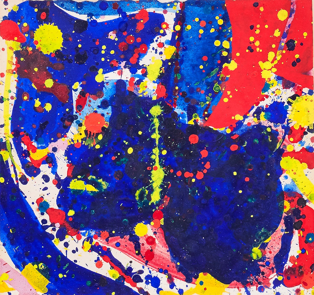 Composition in red, blue and yellow by Sam Francis