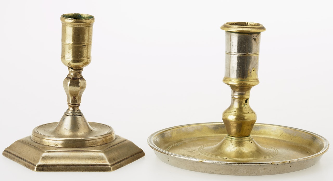 Candlesticks, two pieces by Unknown (Baroque style)
