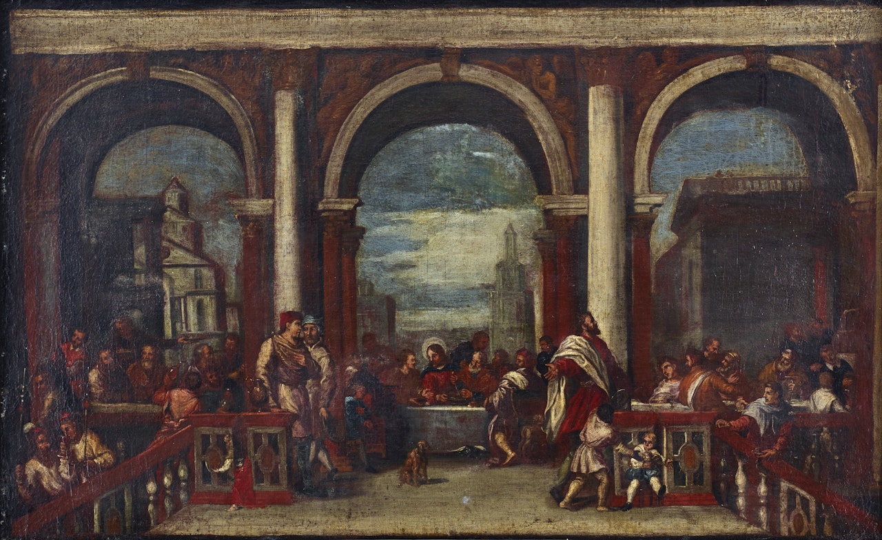 The guest messenger in Levi"s house by Paolo Veronese