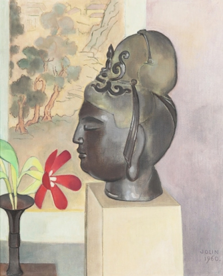 Still life with Buddha head by Einar Jolin