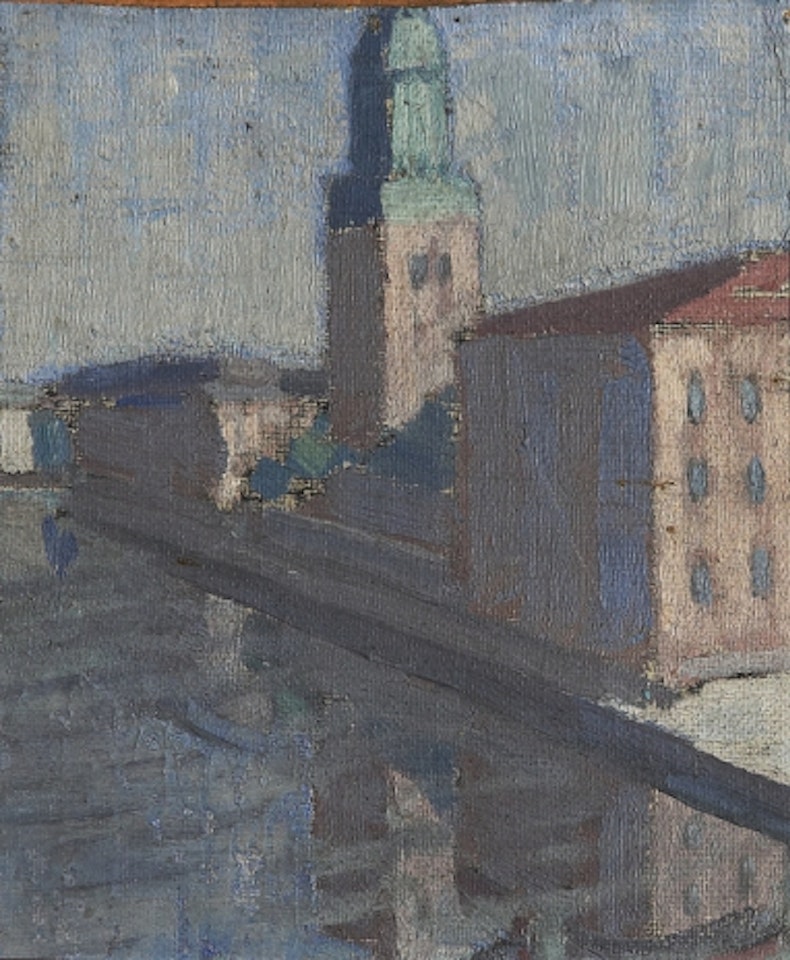 "The channel"; View towards the German Church, Gothenburg by Carl Kylberg