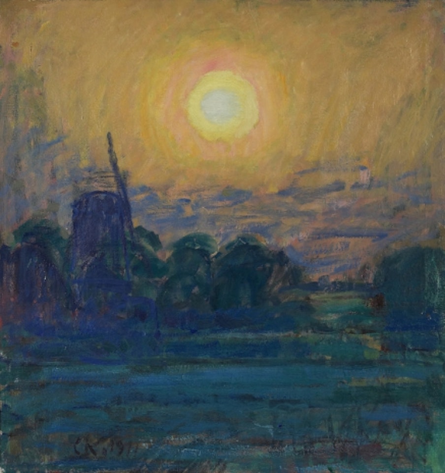 Sunset at the mill by Carl Kylberg