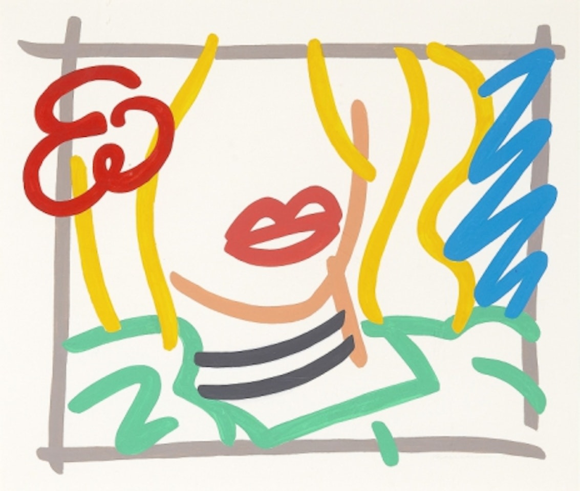 Blonde with red lips by Tom Wesselmann