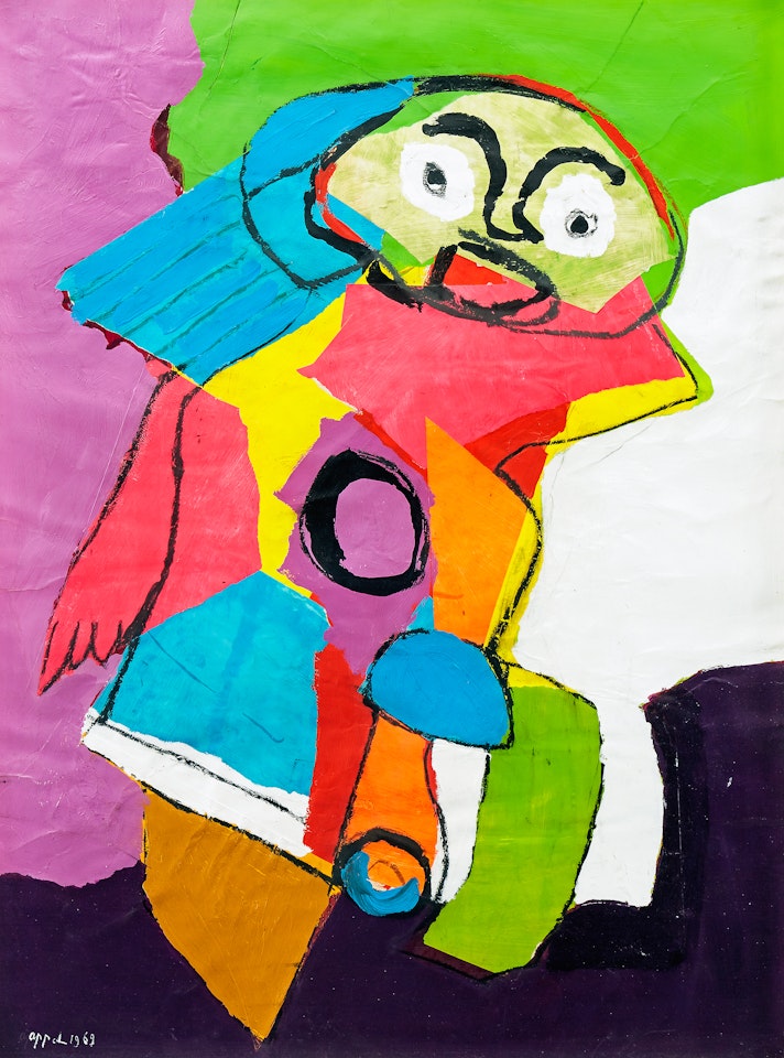 Composition with figure by Karel Appel