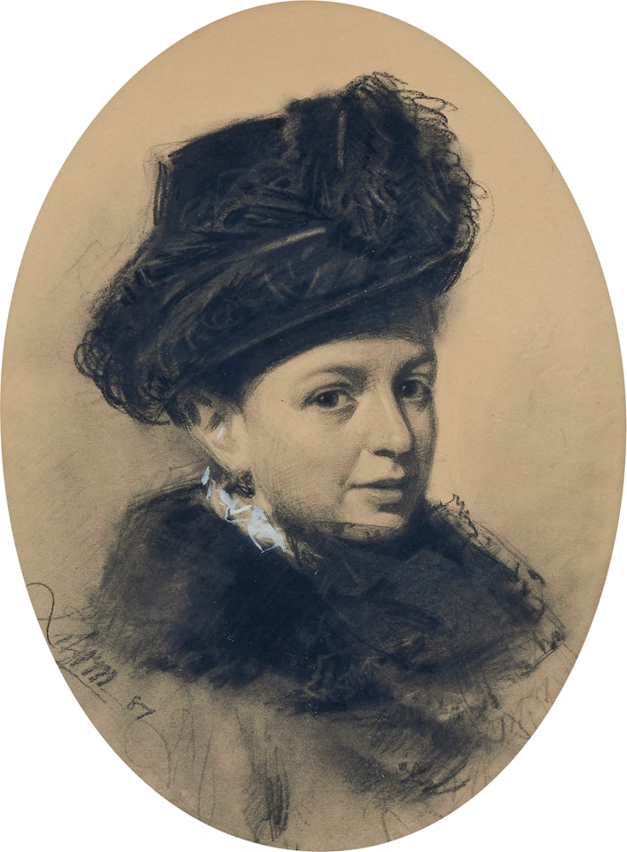 Portrait depicting Mrs. Lisen Samson (née Hirsch) by Anders Zorn