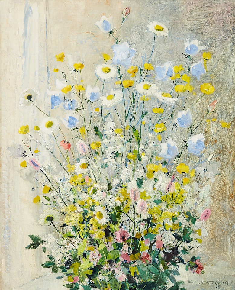 Summer flowers by Olle Hjortzberg